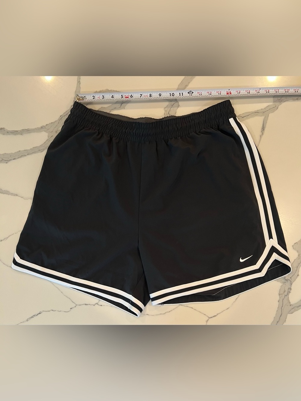Nike Black Shorts with White Stripe Trim